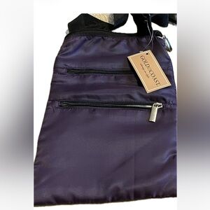 Gold Coast Dark Purple Fabric Shoulder Bag – NWT